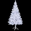 Aghana Digitals 47.2" Snowy White Pre-lit Christmas Tree with 230 Branches, LED Lights, Peak & Ball - 3 of 4