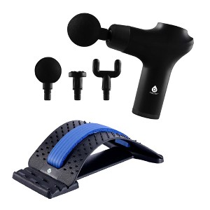 Pursonic Relax & Restore Bundle: Multi-Level Back Stretcher & 3-Speed Massage Gun - 1 of 3