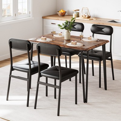 Dining Table for 2-Small Square Kitchen Dining Dinner Room Tables Set,Space Saving Wood Modern Dinette Accent Furniture