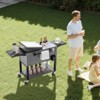 VEVOR 80QT Rolling Ice Chest, Holds up to 50 Bottles / 110 Cans, Portable Patio Party Bar Drink Cooler Cart with Bottom Shelf & Shelves, Black&Gray - 2 of 4