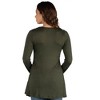 Maternity Long Sleeve Solid Color Swing Style Flared Tunic Top - 24seven Comfort Apparel™ - 3 of 4