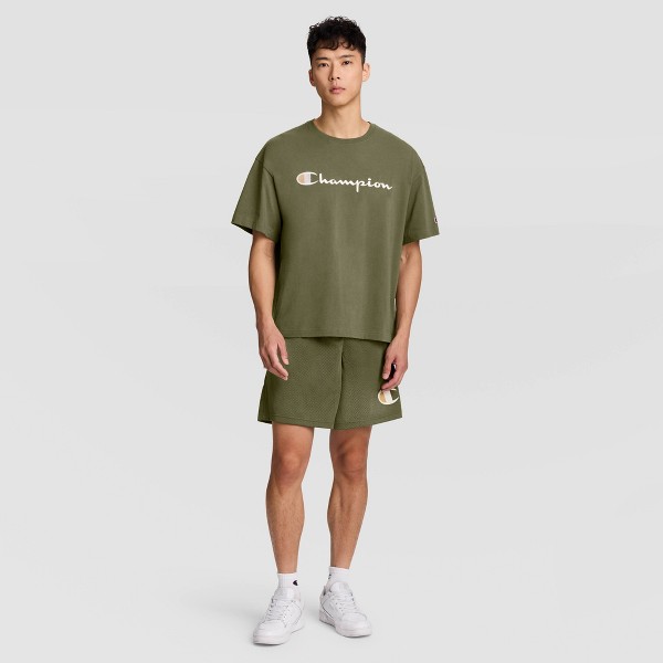 Camiseta Champion para hombre con logo grande bordado, 100% algodón 3
