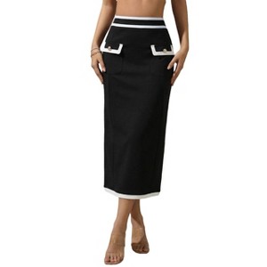 Women's Stretch High-Waist Pencil Skirt Elegant Bodycon Business