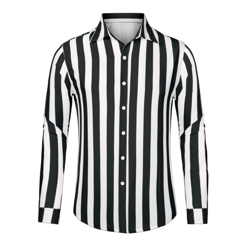 Lars Amadeus Men's Casual Striped Long Sleeves Button Down Shirts, 1 of 7