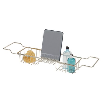 Casafield Bamboo Bathtub Caddy, Adjustable Bath Tray And Tub Organizer For  Bathroom : Target