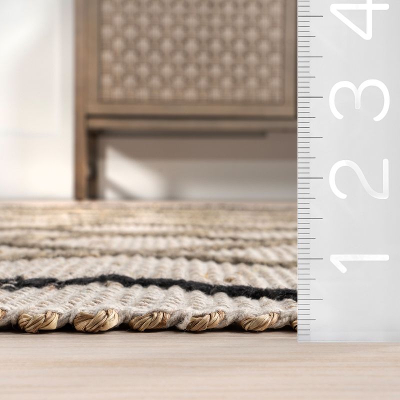 nuLOOM Asa Trellis Seagrass and Jute Blend Area Rug, 3 of 10
