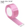 Unique Bargains Single Side Solid DIY Wrapping Decoration Roll Satin Ribbons 2 Pcs - 2 of 4