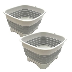 SAMMART 9.1L (2.4Gallon) Collapsible Dishpan with Draining Plug - 1 of 4