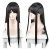 Unique Bargains Women's Halloween Wigs 31" Black with Wig Cap Synthetic Fibre - image 4 of 4