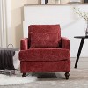 Deja Wood Frame Chenille Accent Chair, Modern Armchair for Living Room - Maison Boucle - 2 of 4
