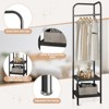 Metal Corner Coat Racks,Freestanding Garment Rack With Storage Shelf,Clothing Racks Entryway Coat Rack For Hallway,Entryway, Bedroom,Living Room - 3 of 4