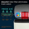 iTouchless SoftStep Step Pedal Kitchen Trash Can with AbsorbX Odor Filter 13.2 Gallon White Stainless Steel - 3 of 4