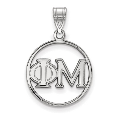 Black Bow Jewelry Sterling Silver Phi Mu Greek Life Small Pendant