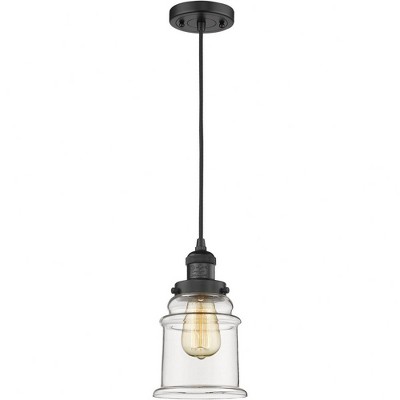 Canton - 1 Light Cord Hung Mini Pendant In Industrial Style-10 Inches Tall and 6 Inches Wide