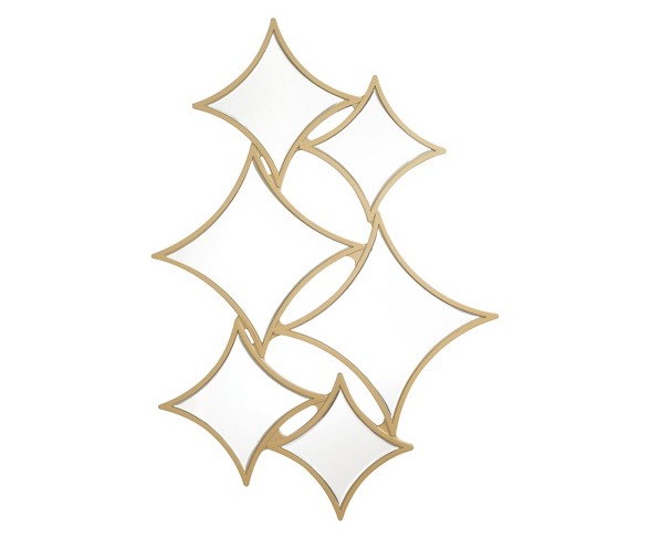 ZM Home 39" Decorative Rectangular Mirror Gold