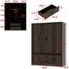 FUFU&GAGA Minimalism Wood - Grain Wardrobe Armoire with Ample Storage - 6 - Door Closet for Bedroom Organization - 3 of 4