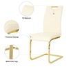 NicBex Modern Dining Chairs with Faux Leather Padded Seat,Armless Chairs with Chrome Metal Legs for Kitchen,Living Room - 4 of 4
