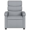 vidaXL Massage Recliner Chair-Manual Adjustable, Light Gray Fabric, Vibration Massage, Usb-Powered, Side Pocket, Padded Armchair - image 4 of 4