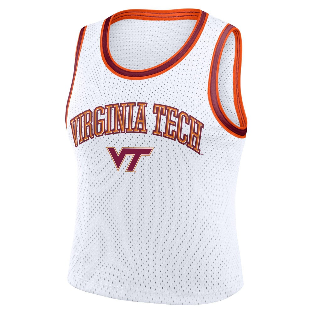 NCAA Virginia Tech Hokies Women's White Cropped Jersey - XL
