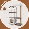 Costway 47" Large Cat Tree Tower with Top Perch Cat Bed Cat Condo Scratching Posts Indoor Black/White - 3 of 4