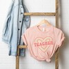 Simply Sage Market Women's Colorful Heart Teacher Short Sleeve Graphic Tee - 2XL - Blush - 2 of 2