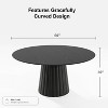 Dovelina Mid-Century Round Dining Table Wood Kitchen Table Dining Room Table for 4 People - 60" - 4 of 4