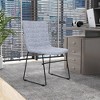 LeisureMod Ergonomic Office Chair Upholstered Leather Guest Side Chair Padded Seat and Back Polyester Desk Chair Zylar Series - 3 of 4