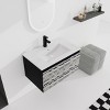 30'' Floating Wall-Mounted Bathroom Vanity Ceramics Sink,Floating Sink with Soft-Close Cabinet Door, KD-Package-Cuddlewood - 2 of 4