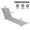 Pellebant 2PC Patio Chaise Lounge Chairs Cushion 22D Sponge 220gsm Polyester Fabric - 2 of 4