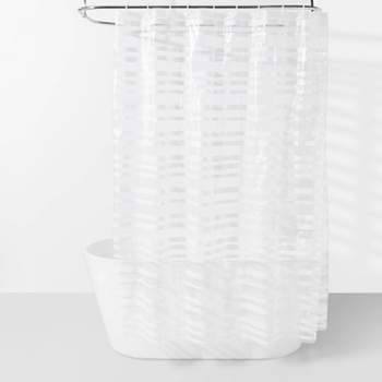 PEVA Shower Curtain + Rings White - Room Essentials™