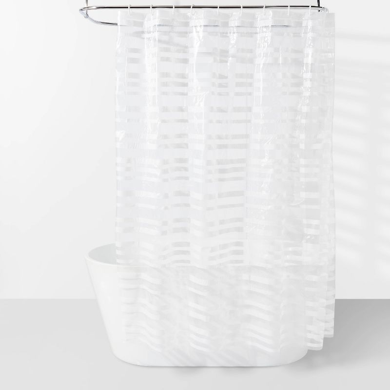 PEVA Shower Curtain + Rings White - Room Essentials&#8482;, 1 of 8
