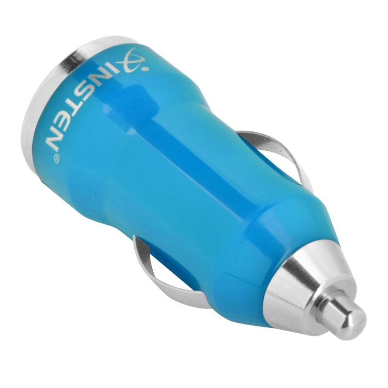Insten 2-Port Dual USB 2.1A Car Charger Adapter for iPhone 11 Pro Max XS X 8 8+ iPad Mini Air Pro Samsung S9 S10 S10e Note 10 Smartphone Android, Blue, 3 of 7