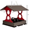 JCS Wildlife Medium Poly Fly Thru Platform Bird Feeder - 3 of 4