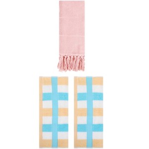 REGALWOVEN 3 Packs Cotton Absorbent Soft Decorative Bathroom Hand Towel for Kitchen - 1 of 4