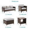 Sonkuki 6-Piece Patio Conversation Set with Side Table - 3 of 4