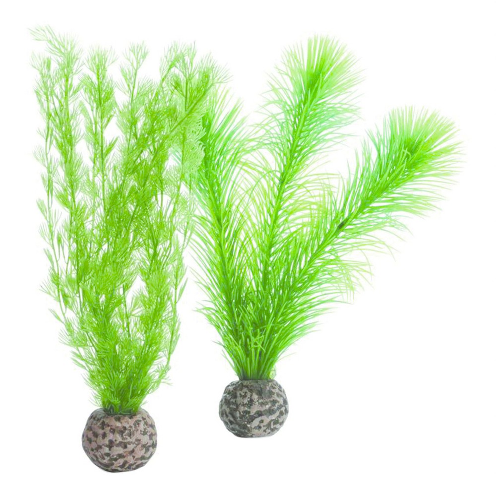 Photos - Aquarium Decoration BiOrb Feather Fern Set Aquarium Artificial Plants - Green - S 