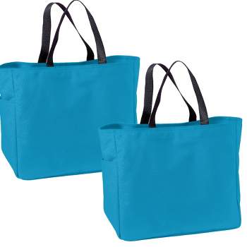 Port Authority Essential Reusable Shopping Tote (2 Pack) Durable Reusable Canvas - Eco Friendly