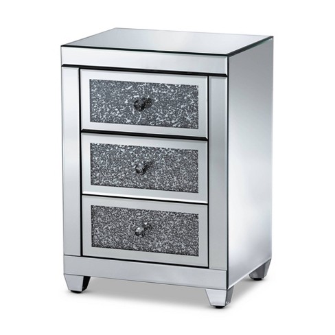 Glass store nightstand target