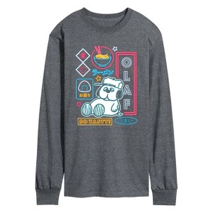 Men's - Peanuts - Neon Olaf Long Sleeve Graphic T-Shirt - 1 of 4