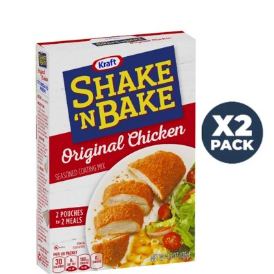 Shake 'N Bake Original Chicken Seasoned Coating Mix, 4.5 oz Box (Pack of 2)