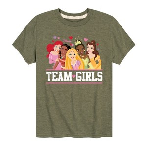 Girls' - Disney Princess - Team Girls Short Sleeve Graphic T-Shirt - 1 of 4