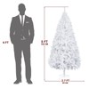 NAYSAYE 5FT Unlit Artificial Christmas Tree 480 Branch Tips Full Lush Design for Home Holiday Decor, White, 31.5"*31.5"*60" - 3 of 4