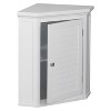 Slone White Shuttered Corner Cabinet - Elegant Home Fashion - 4 of 4