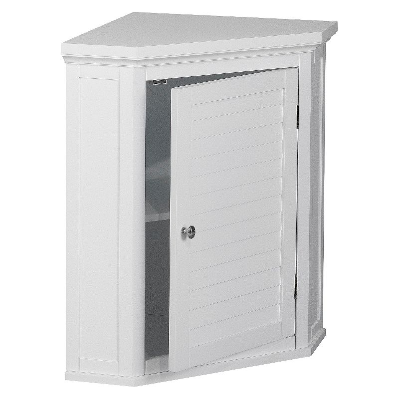 Slone White Shuttered Corner Cabinet - Elegant Home Fashion, 5 of 17