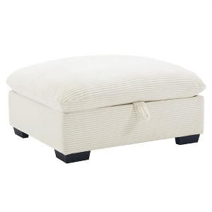 COWLOWN Corduroy Ottoman Footrest, Multi-Functional, Premium Comfort & Easy Assembly - 1 of 4