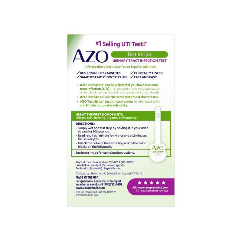 AZO Urinary Tract Infection Test Strips, UTI Test Results in 2 Minutes - 3ct, 4 of 9