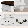 47" Farmhouse Dresser for Bedroom with 9 Drawers, Rustic Wood Chest with Vintage Metal Handles for Bedroom - 4 of 4