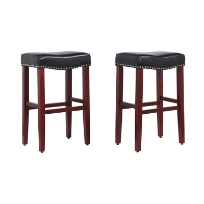 WestinTrends 29" Upholstered Saddle Seat Counter Stool