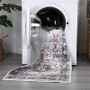 Washable Area Rug, Vintage Floral Print Low Pile Carpet, Non Slip Stain Resistant Foldable Floor Mat for Living Room - 3 of 4