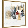 16" x 16" Christmas Chalet I Tree by Victoria Borges Framed Canvas Wall Art - Amanti Art: Holiday Decor Canvas - 2 of 4